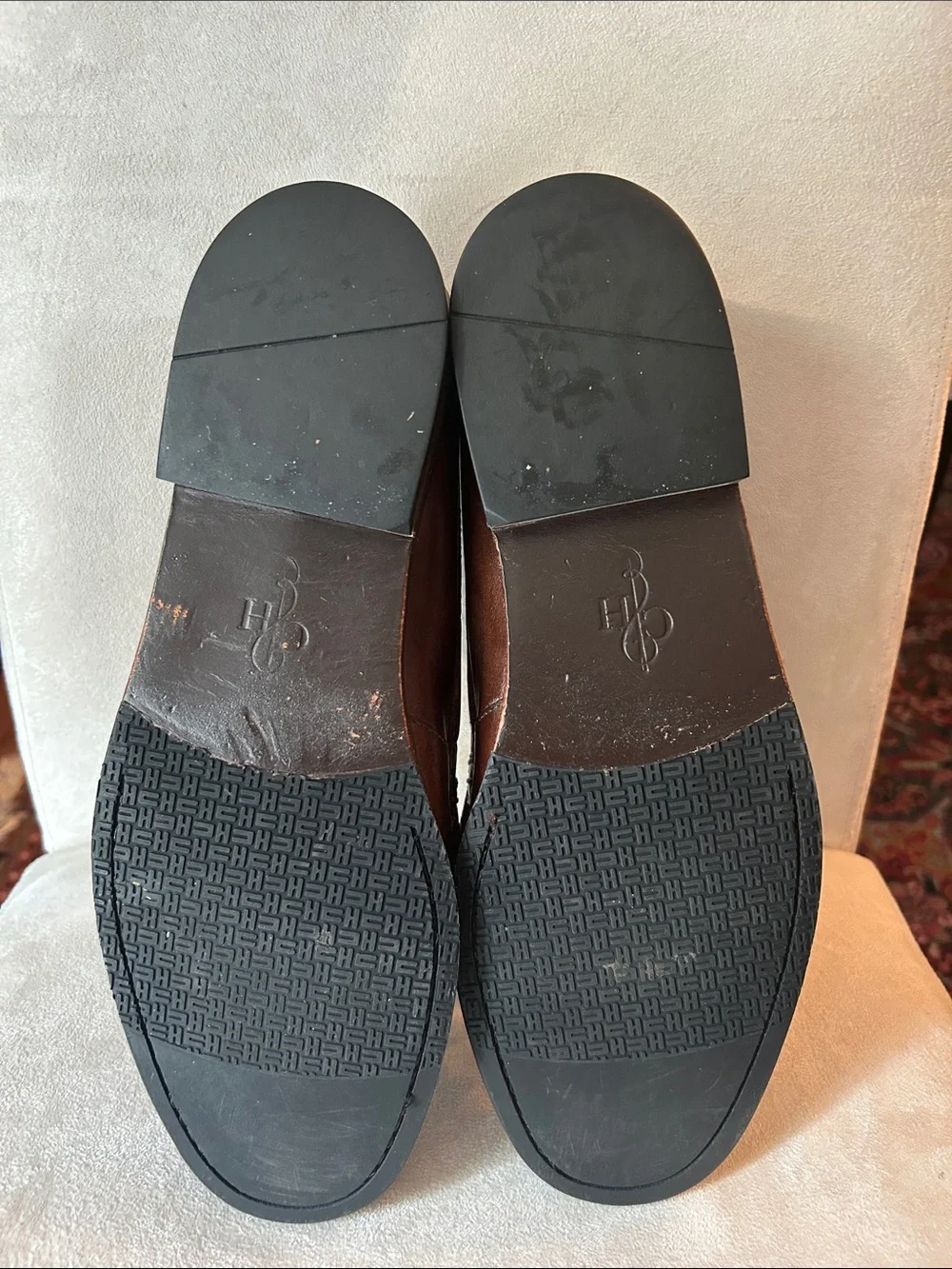 Cole Haan Men's Brown Leather Tassel Kiltie Loafers